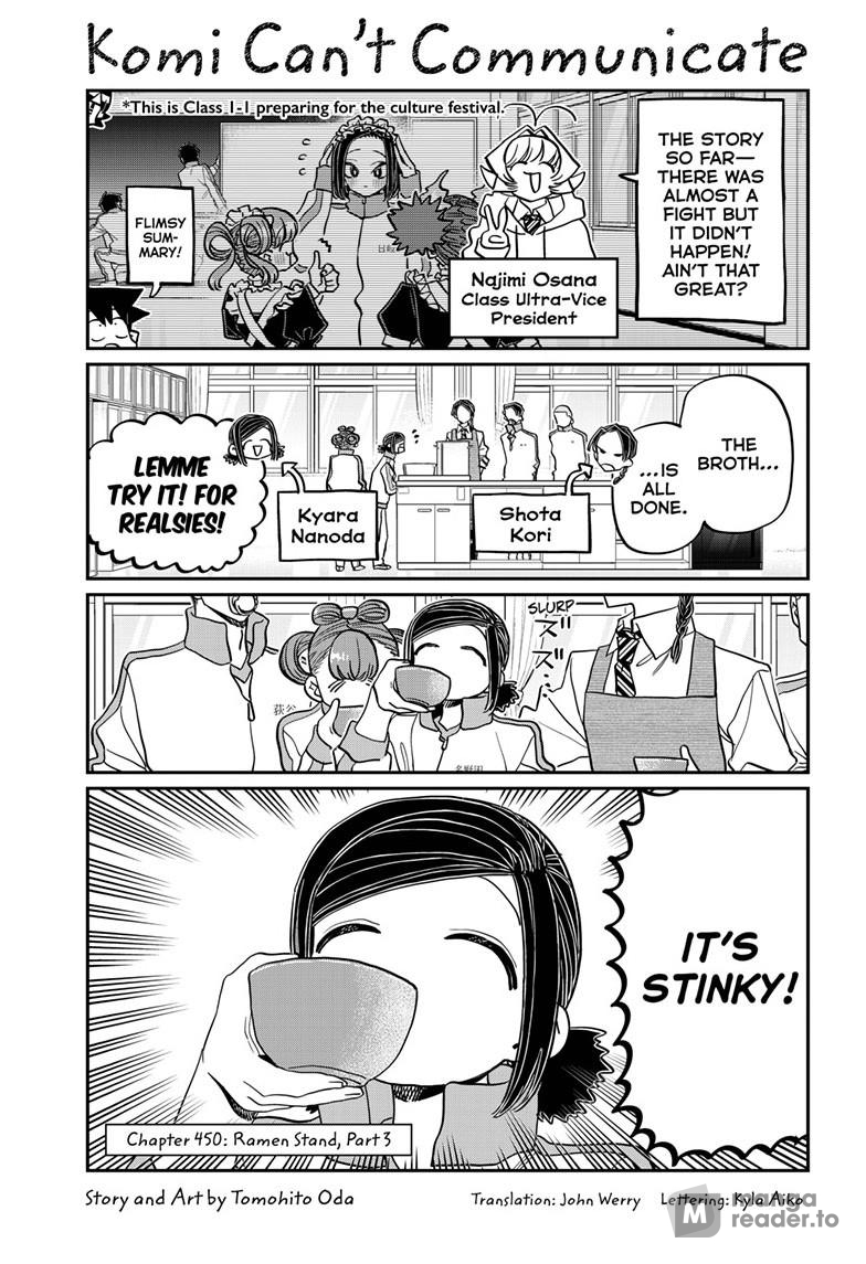 Komi Can’t Communicate, Chapter 450 image 01